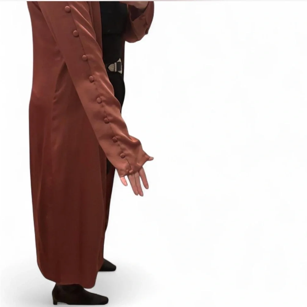 Missguided Dusty Rose Bohemian Robe/Duster. Size 6 - Picture 3 of 7